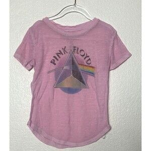 Pink Floyd Girls Pink Graphic Short Sleeve Tee Dark Side Of The Moon Size 4T